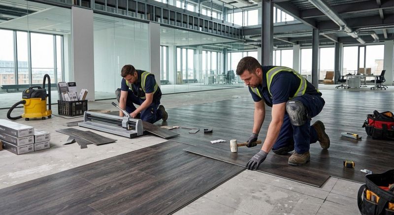 Our team working on Flooring Service projects in Waterford, MI