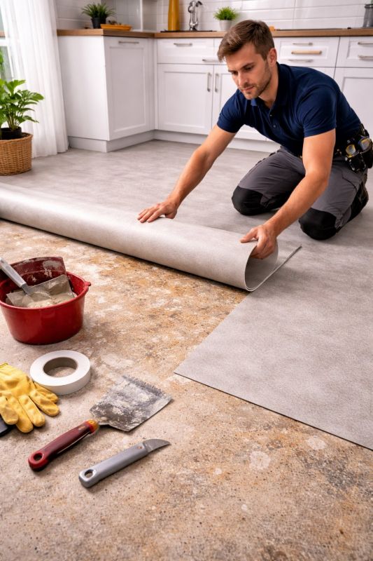 Linoleum Floor Installation in Dryden, MI