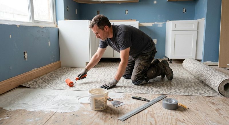 Sheet Linoleum Installation in Berkley, MI