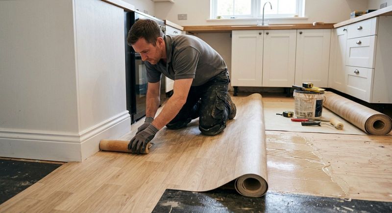 Sheet Linoleum Installation in Fenton, MI